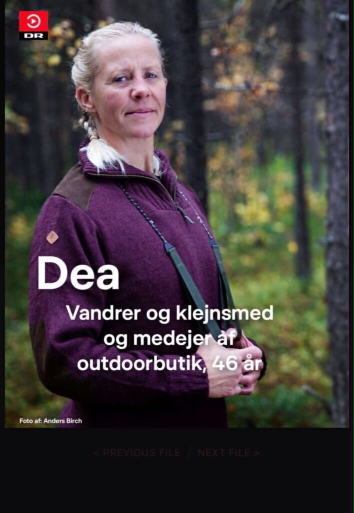 Pressefoto af Dea Larsen, deltager i Alene i Vildmarken sæson 10, vandrer, foredragsholder og medejer af Outdoor i Centrum.